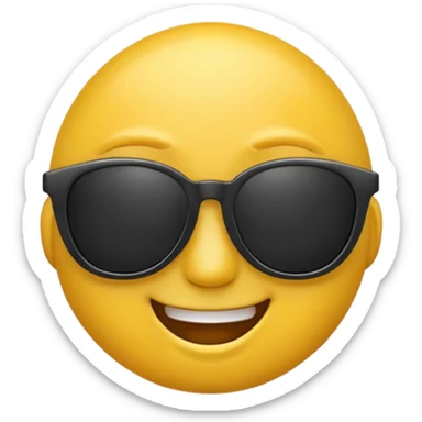 emoji with sunglasses lookin cool sticker