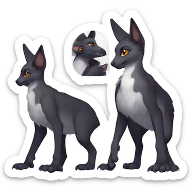  Cute Edgy Realistic Rare Fantasy Slim Vernid-Trico-Melprin-species by LiLaiRa, by Falvie, full body sticker