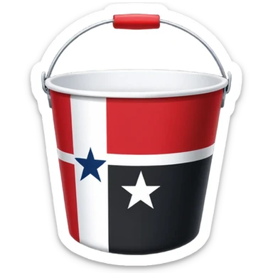 black bucket paper with names in it with red texas on front  sticker