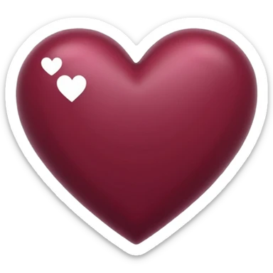 Corazón de color vinotinto oscuro sticker