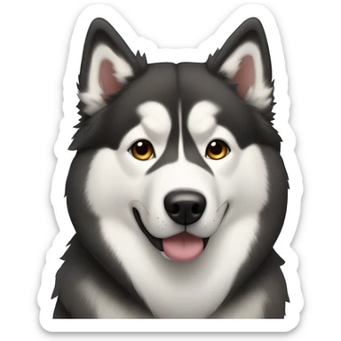 Alaskan Malamute and Husky mix sticker