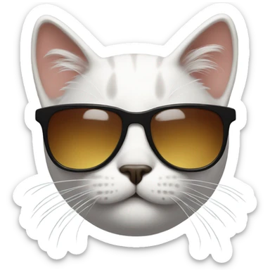Cat with sunglasses sticker