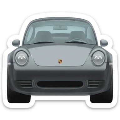 Porche in gray color sticker