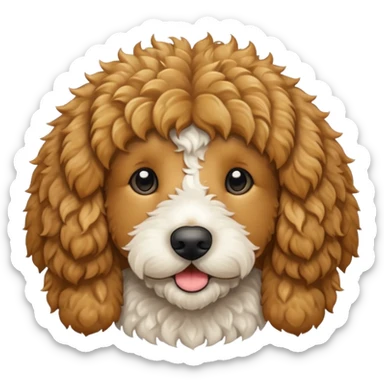 Medium sized golden doodle sticker