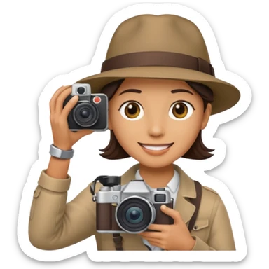 photographer taking a photo facing away sticker