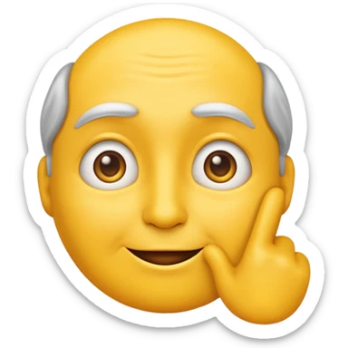 simple yellow style emoji for a  personas  "I want my wishlist...!”, - older, demanding, well connected, likes detail, and difference
Convinced over time and well read
 sticker