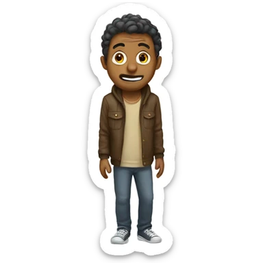 Weird Guy reaching sticker