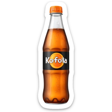 Czech Kofola black and orange in a plastic bottle sticker