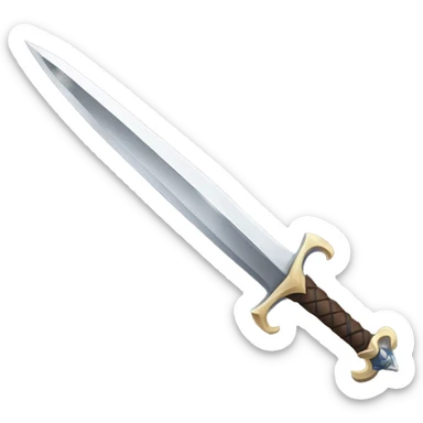 A sword with a sharp blade sticker