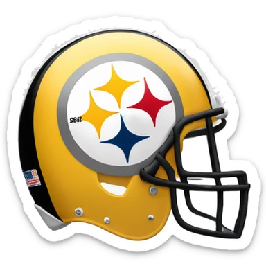 Pittsburgh Steelers Helmet but it says “we suck” sticker