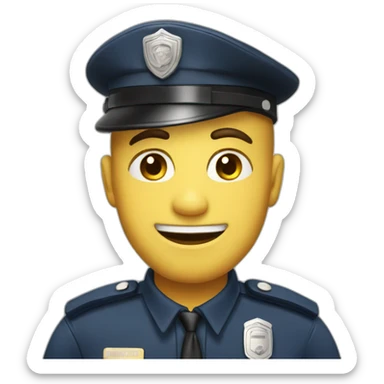 The kind policeman winks sticker