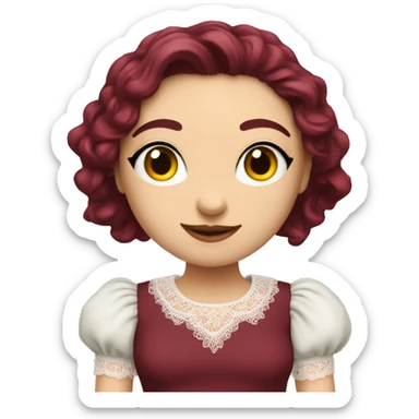 Cute burgundy top with lace  sticker