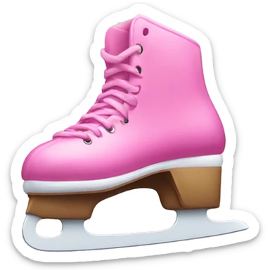 Pink ice skate  sticker