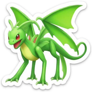 Full body shiny Flygon-Scyther-grovyle sticker