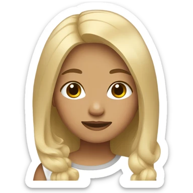 Filipino girl with beige blonde hair  sticker