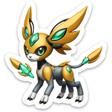Meloetta-Wargreymon-Trico-Pokémon-Fakémon-fusion-hybrid-creature sticker