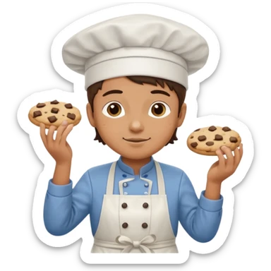 cocinera haciendo cookies sticker