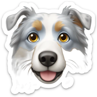 Berger australien avec yeux bleus  sticker