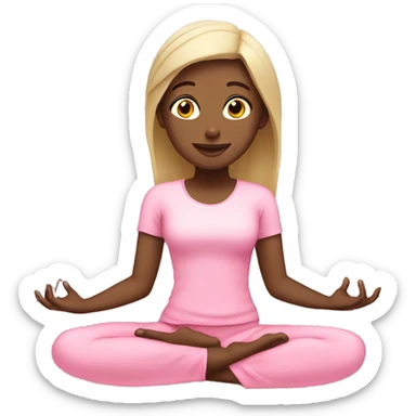 Clean girl yoga pink sticker
