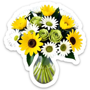 букет из ромашек sticker