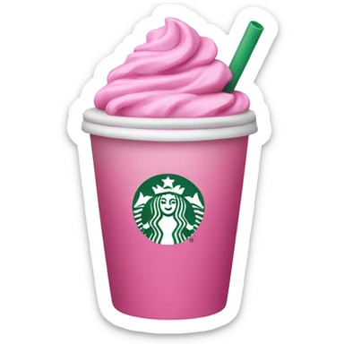 Starbucks drink but pink sticker