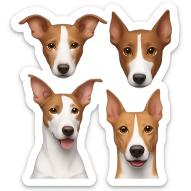 Pareja gay, one white, other brown with a podenco dog sticker