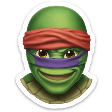 ninja turtle with a clown mask sticker