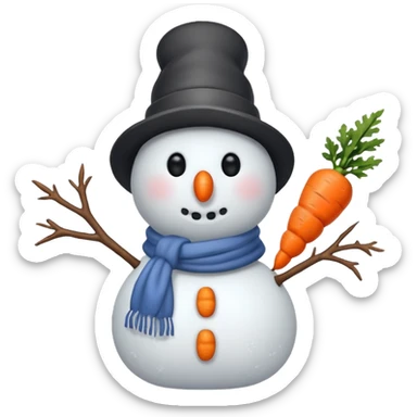 snowman with outfits  sticker