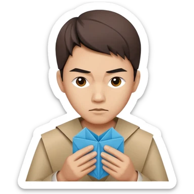 the man who does origami sticker