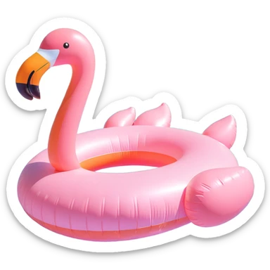 light pink inflatable flamingo pool float sticker