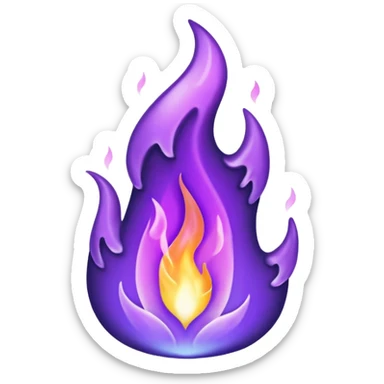A purple fire emojis sticker