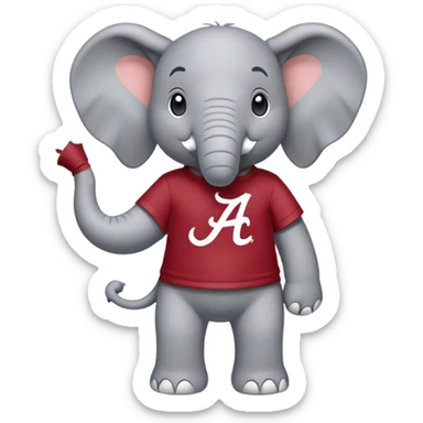 University of Alabama Roll tide elephant  sticker