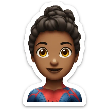Spiderman face girl sticker