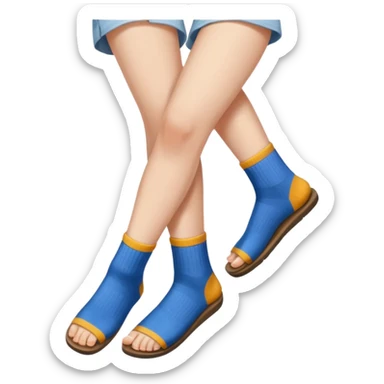 socks on with sandals on sticker