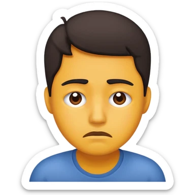 personita cansada o mareada, persona de color  sticker