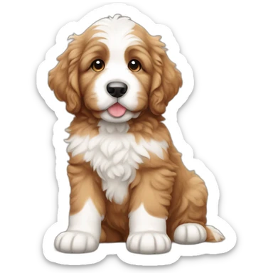 Bernerdoodle puppy sticker