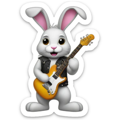 Easterbunny as a rocker sticker