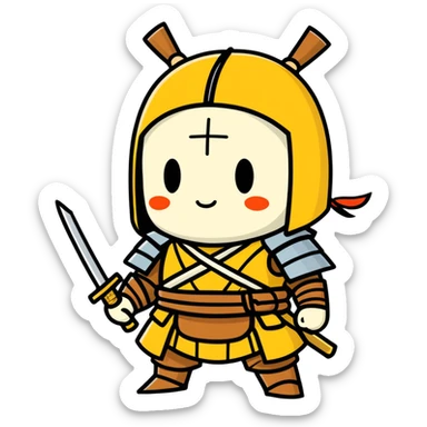 Samurai peanut  sticker
