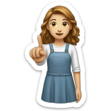 girl-white-pointing-at-something sticker