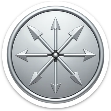 two arrows forming a circle indicating reverse sticker