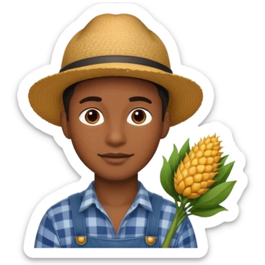 young black farmer sticker
