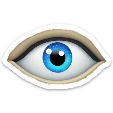 Evil eye with sparkle sticker