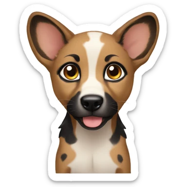 Wild dog puppies sticker