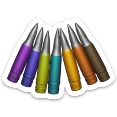 six bullets colors sticker