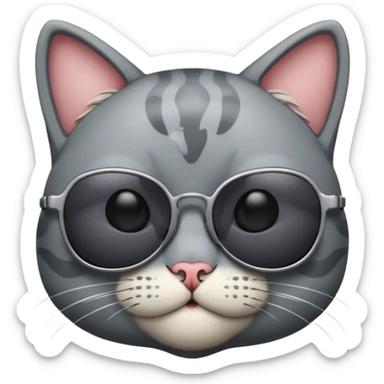 Cat with sunglasses sticker