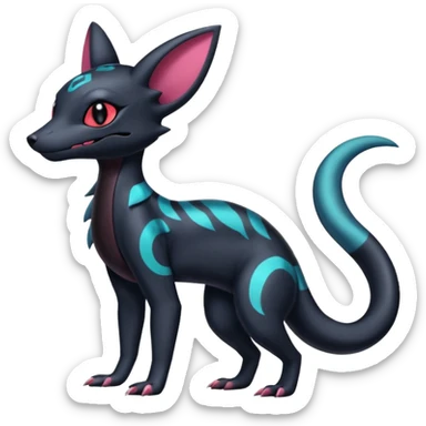 Shiny Salandit-Umbreon-Genet-Noibat-Hybrid (Full body) sticker