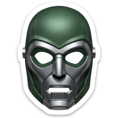Doctor Doom silver mask sticker