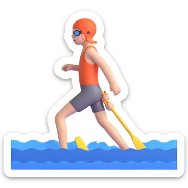 swimming outdoors sticker