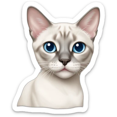 Blue Tabby Point siamese with pinky nose sticker