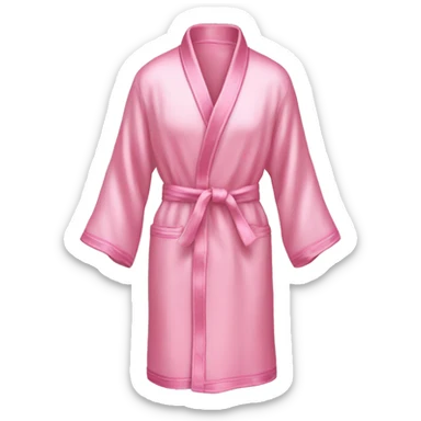 Light pink silk slippers and robe sticker
